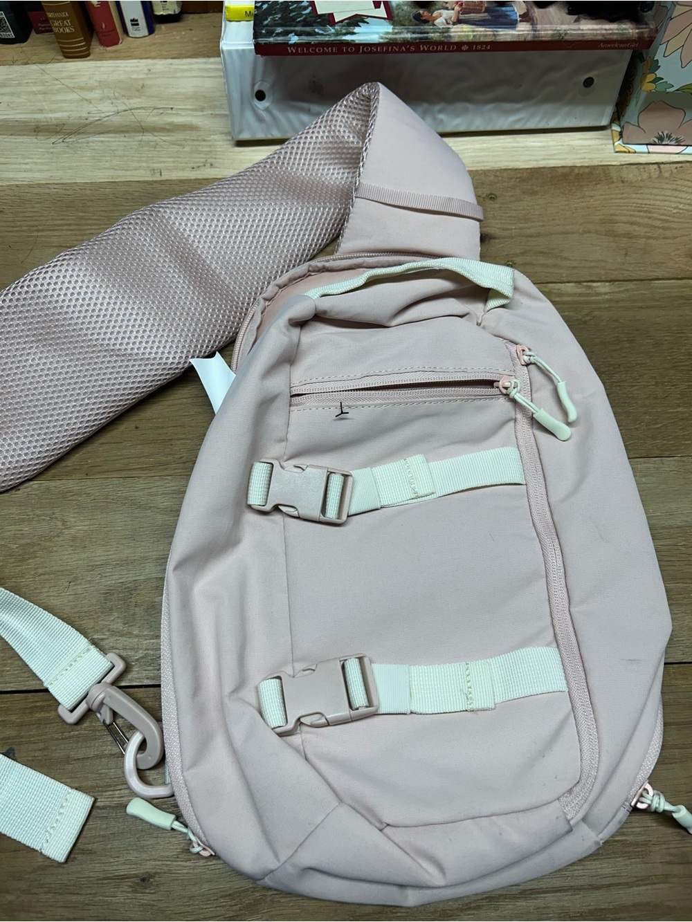 Pink backpack